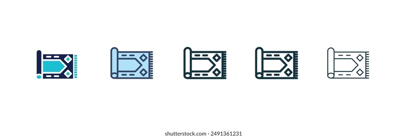 Rugs icon set on white background