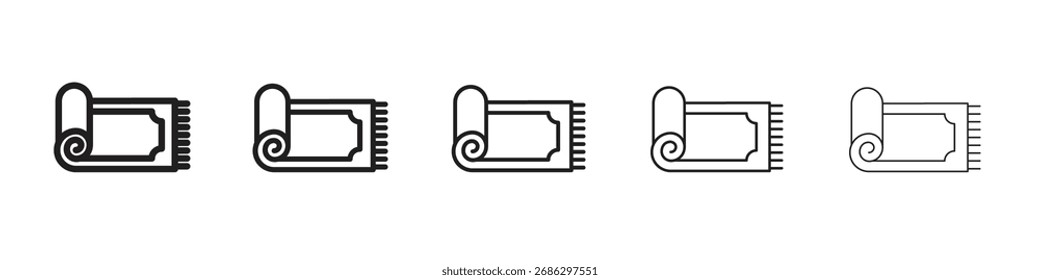 Rugs Symbol einfache Vektorgrafik. Grafische Darstellung