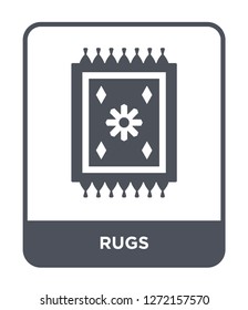rugs icon vector on white background, rugs trendy filled icons from Furniture and household collection, rugs simple element illustration