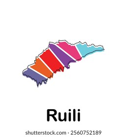 Ruili map. vector map of the China Country. Borders of for your infographic design template