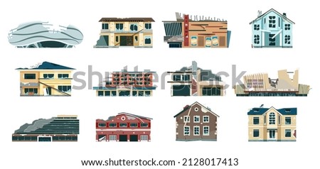 Similar – Image, Stock Photo destroyed school building in Ukraine