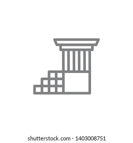 ruins icon. Element of myphology icon. Thin line icon for website design and development, app development. Premium icon