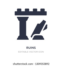 ruins icon on white background. Simple element illustration from Nature concept. ruins icon symbol design.