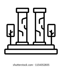 Ruins vector icon