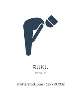 ruku icon vector on white background, ruku trendy filled icons from People collection, ruku vector illustration