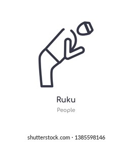 ruku outline icon. isolated line vector illustration from people collection. editable thin stroke ruku icon on white background