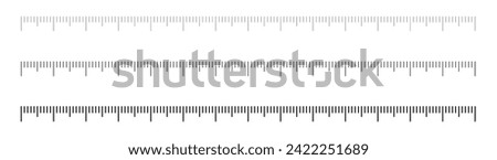 Rule black lines. Blank isolated measure. Measuring tool. Ruler icon symbol.
