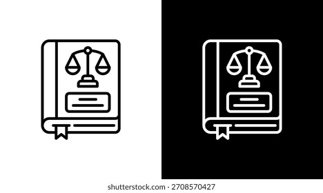 Libro de reglas con diseño de conjunto de iconos