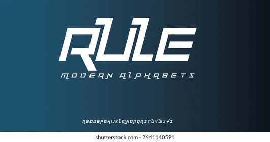Rule creative modern stylish calligraphy letter logo design