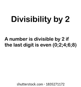 rule of divisibility by 2