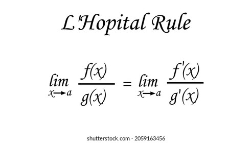 l'hôpital's rule formula in mathematics