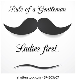 Rule of a Gentleman - inspirational quotation. Vector art.