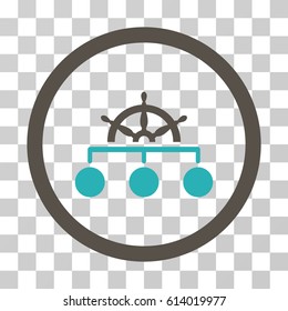 Rule Hierarchy icon. Vector illustration style is flat iconic bicolor symbol, grey and cyan colors, transparent background. Designed for web and software interfaces.