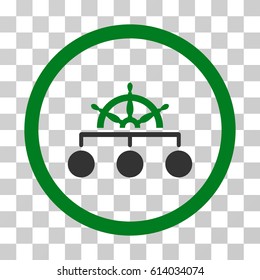 Rule Hierarchy icon. Vector illustration style is flat iconic bicolor symbol, green and gray colors, transparent background. Designed for web and software interfaces.