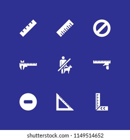 rule icon. 9 rule vectors with caliper, ruler, no pets and rule icons for web and mobile app