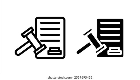 Rule Icon collection in filled and stroke style.