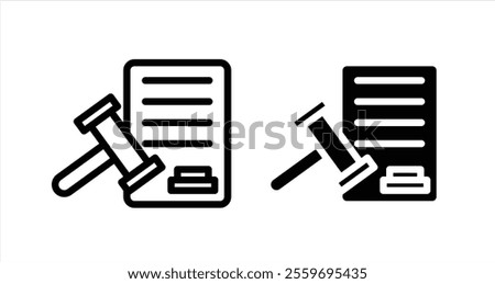 Rule Icon collection in filled and stroke style.