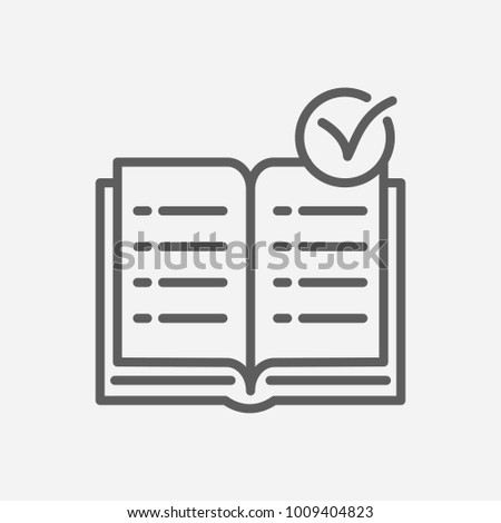 Rule icon line symbol. Isolated vector illustration of book sign concept for your web site mobile app logo UI design.