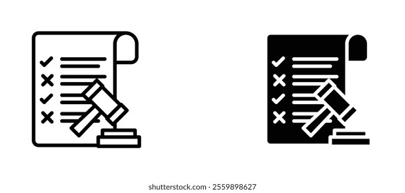 Rule Icon set in black color for ui designs