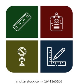 rule icon set. Collection of Ruler, Rules, No parking icons