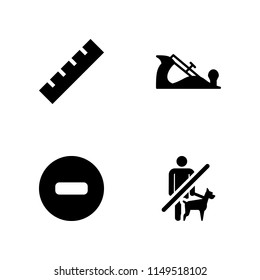 rule icon set. no entry, rule and ruler vector icon for graphic design and web