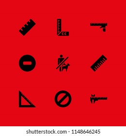 rule icon set. rule, no pets and ruler vector icon for graphic design and web