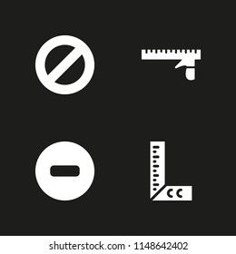 rule icon set. ruler, rule and no entry vector icon for graphic design and web