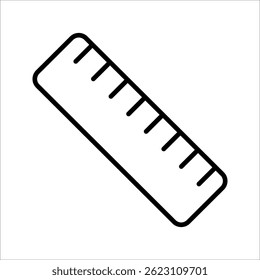 Rule Icon Symbol isolated white background. vector illustration. color editable.