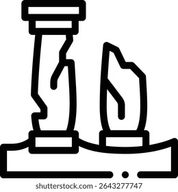 icono de regla. Diseño De Estilo Lineal Delgado Aislado Sobre Fondo Blanco