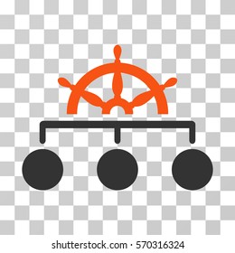Rule icon. Vector illustration style is flat iconic bicolor symbol, orange and gray colors, transparent background. Designed for web and software interfaces.