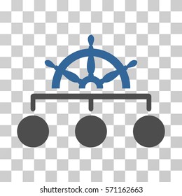 Rule icon. Vector illustration style is flat iconic bicolor symbol, cobalt and gray colors, transparent background. Designed for web and software interfaces.