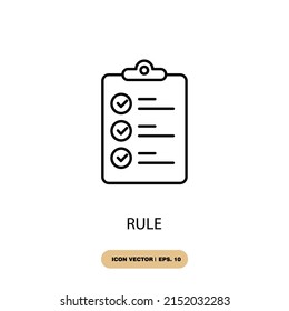 rule icons  symbol vector elements for infographic web