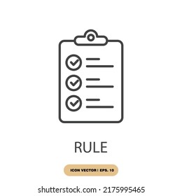 rule icons  symbol vector elements for infographic web