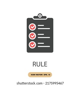 rule icons  symbol vector elements for infographic web