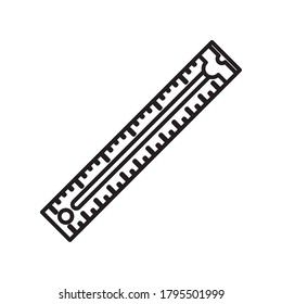 rule level tool line style icon vector illustration design