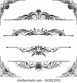 Rule line and corner design elements
