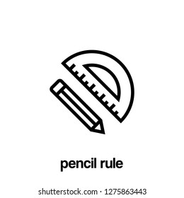 the rule pencil modern vector icon that can be used for ux and ui design
