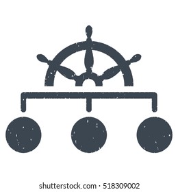 Rule rubber seal stamp watermark. Icon vector symbol with grunge design and corrosion texture. Scratched smooth blue ink sticker on a white background.