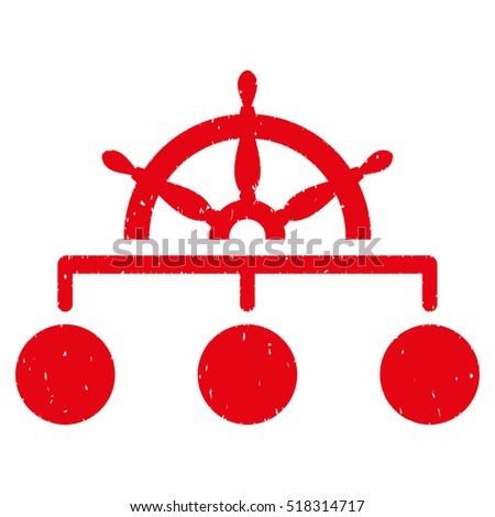 Rule rubber seal stamp watermark. Icon vector symbol with grunge design and unclean texture. Scratched red ink sticker on a white background.