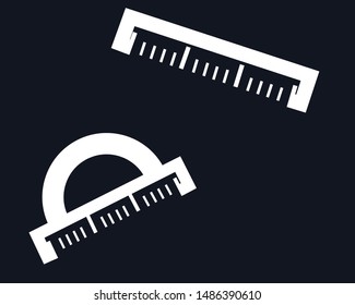 Rule school education vector icon Rule line art work smart