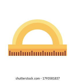 rule school supply flat style icon vector illustration design
