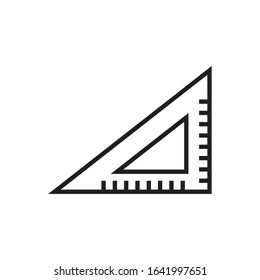 rule school supply isolated line style vector illustration design