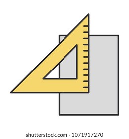 rule school supply with paper