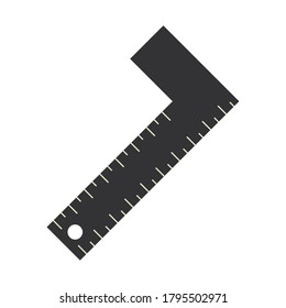 rule tool flat style icon vector illustration design