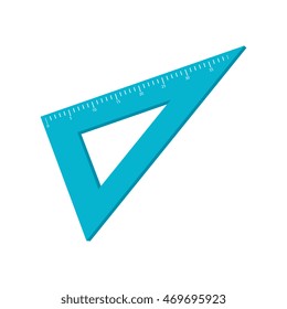 rule triangle instrument school tool scale metric vector illustration isolated