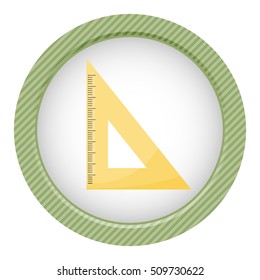 Rule triangle school isolated icon vector illustration design