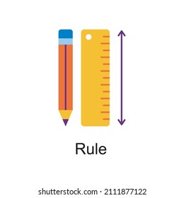 Rule Vector Flat Icon Design Illustration Stock Vector (Royalty Free ...