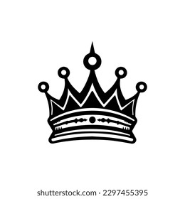 Gobierne su industria con nuestro majestuoso diseño de logo de la corona. Esta elegante ilustración es apta para la realeza y exuda sofisticación