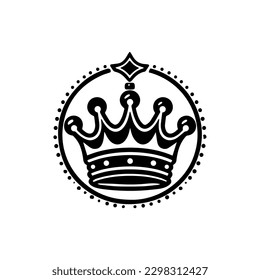 Gobierne su industria con nuestro majestuoso diseño de logo de la corona. Esta elegante ilustración es apta para la realeza y exuda sofisticación