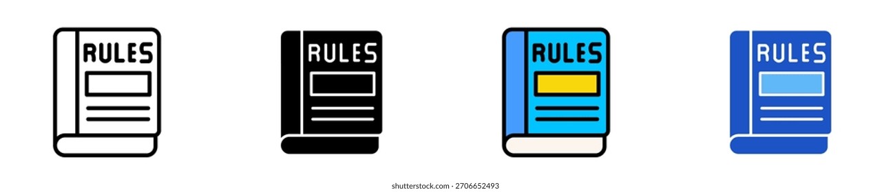 Rulebook  Icon Set Multiple Style Collection
